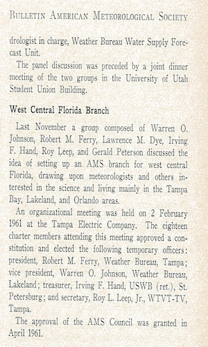 (B AMS Vol. 42, No. 5, May 1961 page 376)